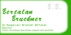 bertalan bruckner business card